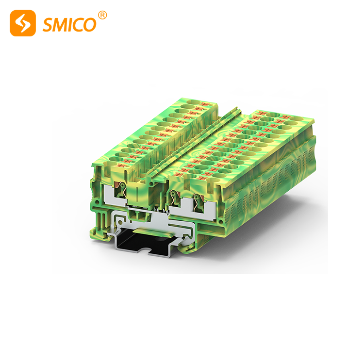 Push-in Terminal Block Pt4-3-PE Screwless Interlocking