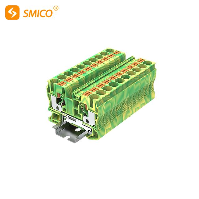PT10-2-PE Push in Spring Guide Rail Terminal Terminal PT10 Grounding