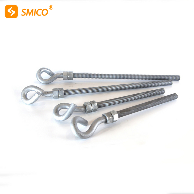 Hot Dip Galvanized Tail Pipe Bolt Tail Hook Bolts for Pole Wire Hardware