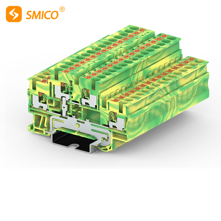 Push in Terminal Wire Connector Combined Push In Spring Quick Wiring Din Rail Terminal 