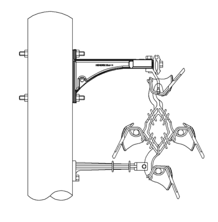 HV 3-Wire 25-35kv Spacers Clamp