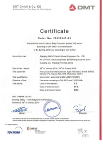  DIN5510-2 Toxicity Certificate 